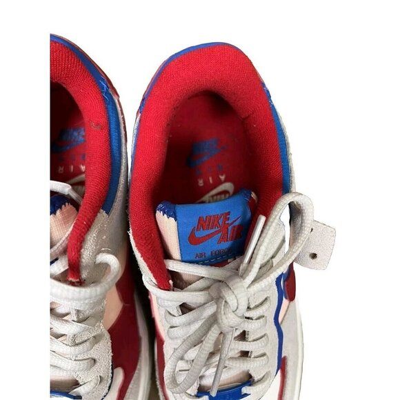 Nike Women's Shoes Air Force 1 Shadow Sail White Red  Blue Size 8 - Picture 7 of 16